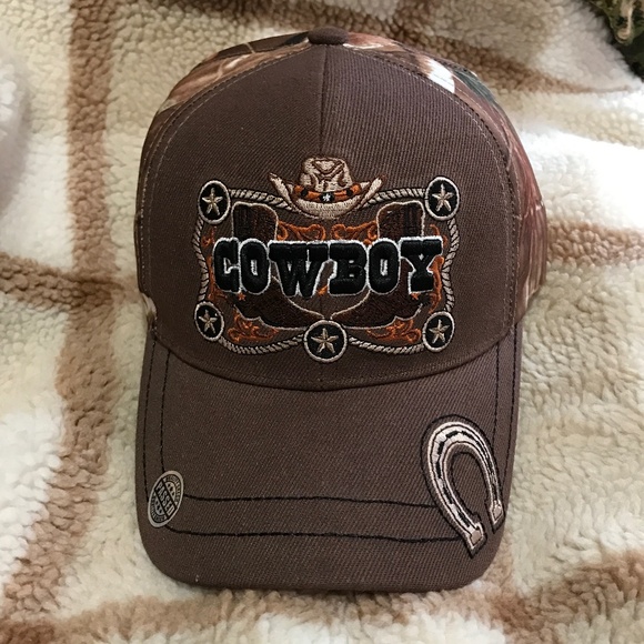 🦋Cowboy Embroidered Hat nwot - Picture 1 of 7